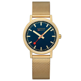 Classic, 36 mm, Tiefseeblaue goldene Edelstahluhr, A660.30314.40SBM, Frontansicht