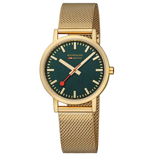 Classic, 36 mm, Waldgrüne goldene Edelstahluhr, A660.30314.60SBM, Frontansicht