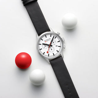 Neo, Schwarzes Veganes Traubenleder, 41 mm	, Frontansicht