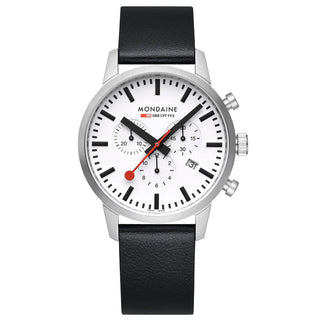 Neo, Schwarzes Veganes Traubenleder, 41 mm	, Frontansicht