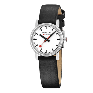 evo2, 30 mm, Schwarzes Veganes Traubenleder Uhr, MSE.30110.LBV, Frontansicht