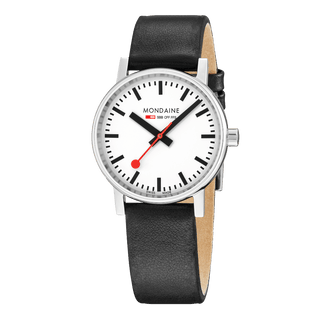 evo2, 35 mm, Schwarzes Veganes Traubenleder Uhr, MSE.35110.LBV, Frontansicht