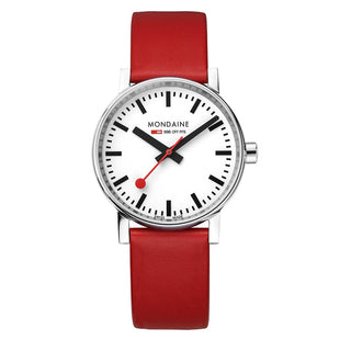 evo2, 35 mm, Rotes Veganes Traubenleder Uhr, MSE.35110.LCV, Frontansicht