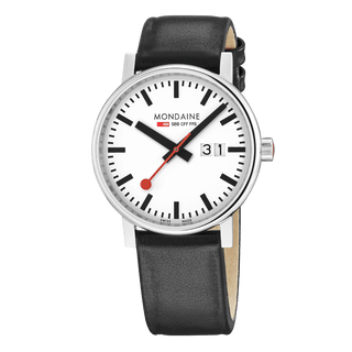 evo2, 40 mm, Schwarzes Veganes Traubenleder Uhr, MSE.40210.LBV, Frontansicht