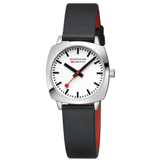 Cushion, 31 mm, Schwarzes veganes Traubenleder Uhr, MSL.31110.LBV, Frontansicht